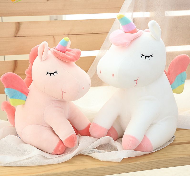 بيتر دمية يونيكورن دريم محشوة بألوان قوس قزح 25سم - Image 3